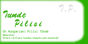 tunde pilisi business card