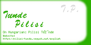 tunde pilisi business card